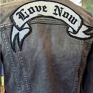 Zadig & Voltaire Kioky Gris Black Denim “Love Now” Jacket